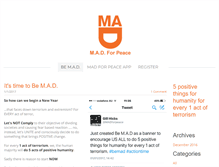 Tablet Screenshot of madforpeace.com